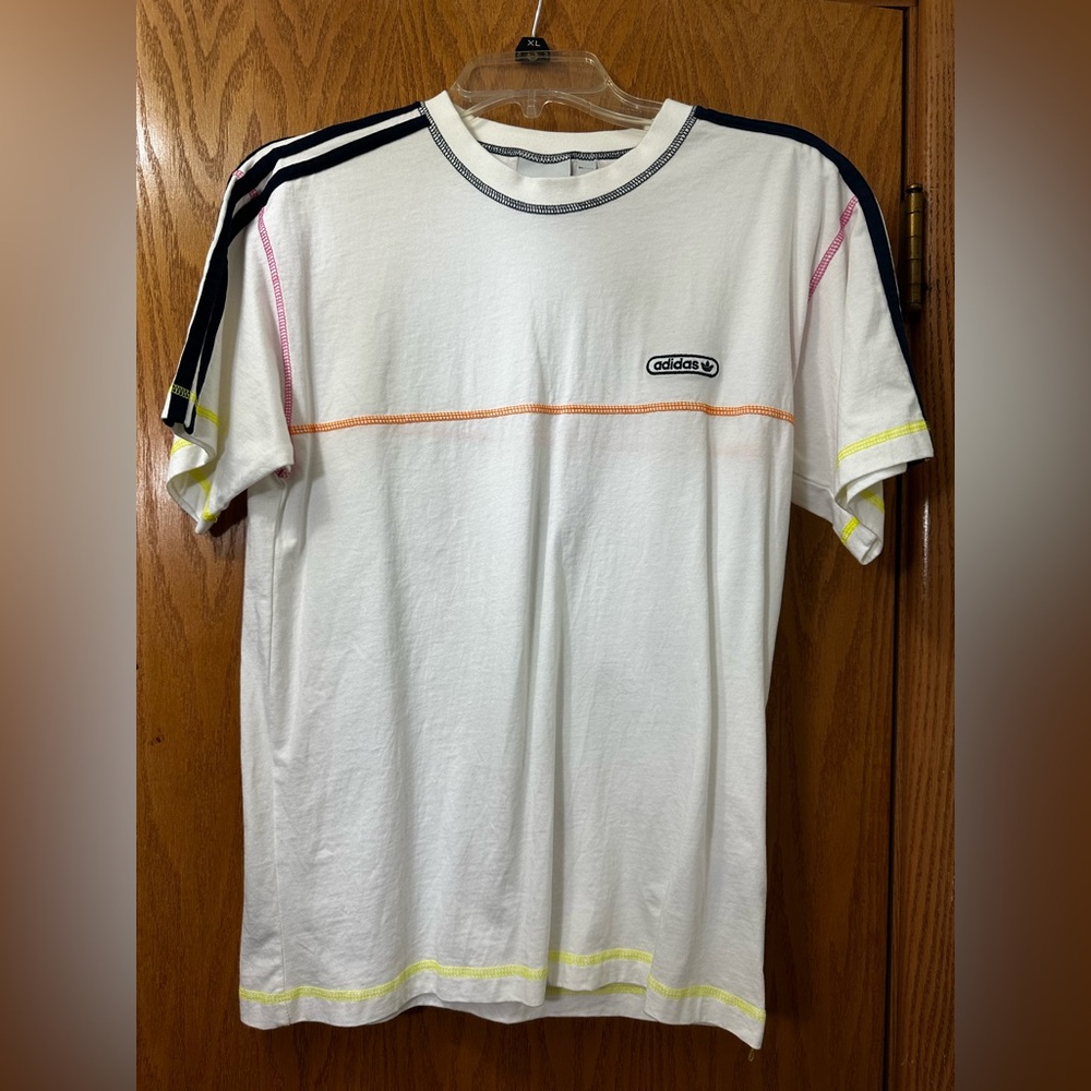 Adidas Tee with Multicolor Accents